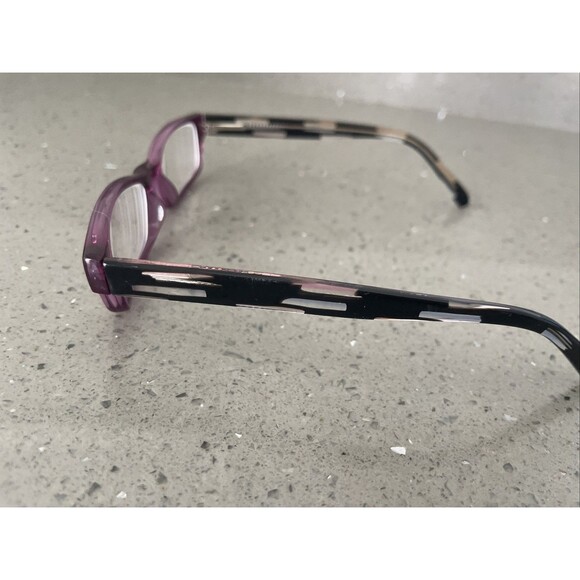 AZC220 COL 80 purple Eyeglasses Frames ONLY Rectangle Full Rim 49-15-135 - Picture 3 of 10